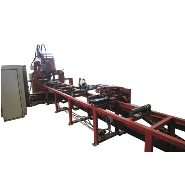 CNC Flat Steel  Punching & Cutting Line -plate width 120mm，hole φ40mm 